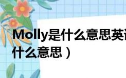 Molly是什么意思英语翻译成中文（molly是什么意思）