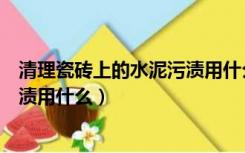 清理瓷砖上的水泥污渍用什么清除剂（清理瓷砖上的水泥污渍用什么）