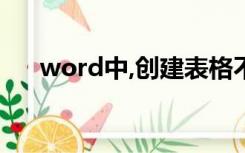 word中,创建表格不应该使用的方法是