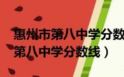 惠州市第八中学分数线2022高中部（惠州市第八中学分数线）