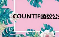 COUNTIF函数公式（countif公式）