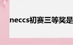 neccs初赛三等奖是国家级吗?（neccs）