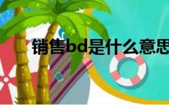 销售bd是什么意思（BD是什么意思）