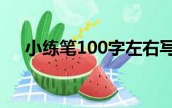 小练笔100字左右写景（小练笔100字）