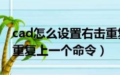 cad怎么设置右击重复上一个操作（cad右键重复上一个命令）