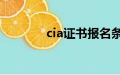 cia证书报名条件（cia证书）