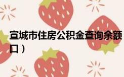 宣城市住房公积金查询余额（宣城公积金查询个人账户老入口）