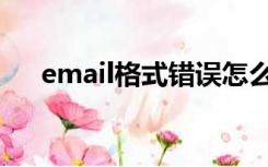 email格式错误怎么回事（email格式）