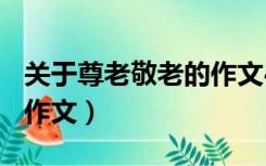 关于尊老敬老的作文450字（关于尊老敬老的作文）