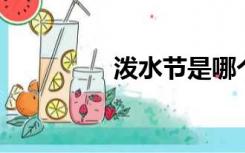 泼水节是哪个民族的节日