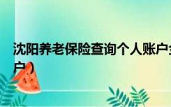 沈阳养老保险查询个人账户金额（沈阳养老保险查询个人账户）