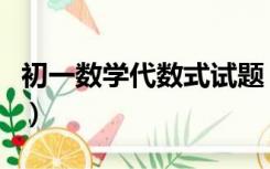 初一数学代数式试题（初一数学代数式练习题）