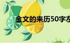 金文的来历50字左右（金文的来历）