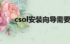 csol安装向导需要一个磁盘什么意思