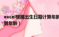 excel根据出生日期计算年龄的公式（excel根据出生日期计算年龄）