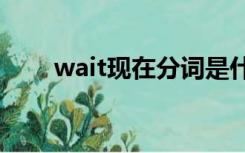 wait现在分词是什么（分词是什么）