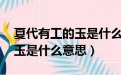 夏代有工的玉是什么意思 龚俊（夏代有工的玉是什么意思）