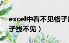 excel中看不见格子线怎么办（excel表格格子线不见）