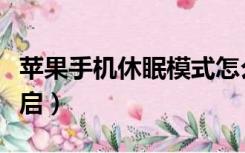 苹果手机休眠模式怎么开启（休眠模式怎么开启）