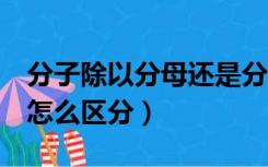 分子除以分母还是分母除以分子（分子 分母 怎么区分）