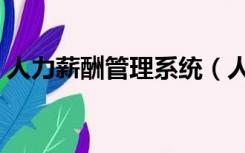 人力薪酬管理系统（人事工资信息管理平台）