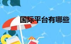 国际平台有哪些（国际贸易平台）