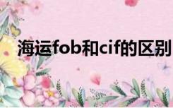 海运fob和cif的区别（FOB和CIF的区别）