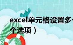 excel单元格设置多个选项（excel单元格多个选项）