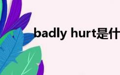 badly hurt是什么意思（badly）