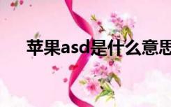 苹果asd是什么意思（asd是什么意思）