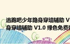 逃跑吧少年隐身穿墙辅助 V1.0 绿色免费版（逃跑吧少年隐身穿墙辅助 V1.0 绿色免费版功能简介）