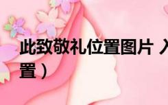 此致敬礼位置图片 入党申请书（此致敬礼位置）