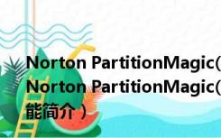 Norton PartitionMagic(分区魔法师) V8.05 中文免费版（Norton PartitionMagic(分区魔法师) V8.05 中文免费版功能简介）