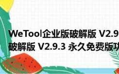 WeTool企业版破解版 V2.9.3 永久免费版（WeTool企业版破解版 V2.9.3 永久免费版功能简介）