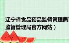 辽宁省食品药品监督管理局官方网站查询（辽宁省食品药品监督管理局官方网站）