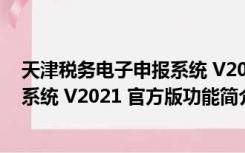 天津税务电子申报系统 V2021 官方版（天津税务电子申报系统 V2021 官方版功能简介）