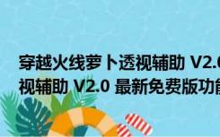 穿越火线萝卜透视辅助 V2.0 最新免费版（穿越火线萝卜透视辅助 V2.0 最新免费版功能简介）