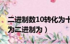 二进制数10转化为十进制（十进制数10转换为二进制为）