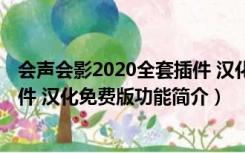 会声会影2020全套插件 汉化免费版（会声会影2020全套插件 汉化免费版功能简介）