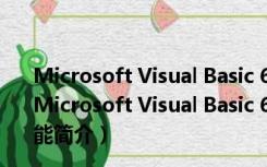 Microsoft Visual Basic 6.0（VB SP6）简体中文绿色版（Microsoft Visual Basic 6.0（VB SP6）简体中文绿色版功能简介）