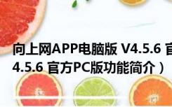 向上网APP电脑版 V4.5.6 官方PC版（向上网APP电脑版 V4.5.6 官方PC版功能简介）