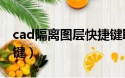 cad隔离图层快捷键取消（cad隔离图层快捷键）