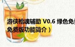 游侠枪魂辅助 V0.6 绿色免费版（游侠枪魂辅助 V0.6 绿色免费版功能简介）