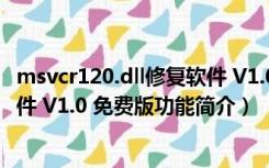 msvcr120.dll修复软件 V1.0 免费版（msvcr120.dll修复软件 V1.0 免费版功能简介）