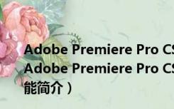 Adobe Premiere Pro CS6中文化程序 32/64位 免费版（Adobe Premiere Pro CS6中文化程序 32/64位 免费版功能简介）