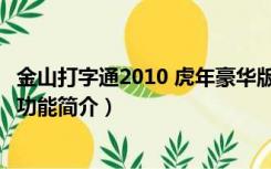 金山打字通2010 虎年豪华版（金山打字通2010 虎年豪华版功能简介）