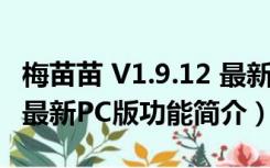 梅苗苗 V1.9.12 最新PC版（梅苗苗 V1.9.12 最新PC版功能简介）