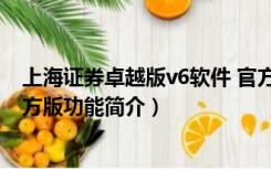 上海证券卓越版v6软件 官方版（上海证券卓越版v6软件 官方版功能简介）