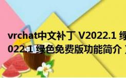 vrchat中文补丁 V2022.1 绿色免费版（vrchat中文补丁 V2022.1 绿色免费版功能简介）