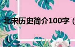 北宋历史简介100字（宋朝历史简介100字）